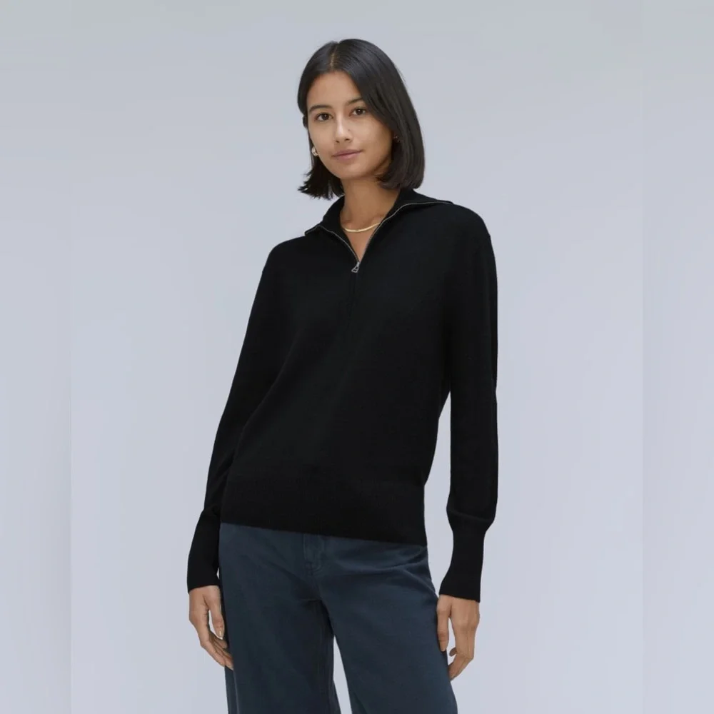 NWT Everlane The Luxe Merino Half-Zip Sweater - Picture 1 of 15